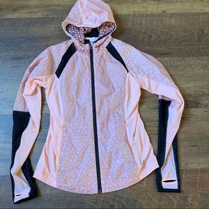 New Balance Running Wind Breaker Small Pink Black Mesh Detail